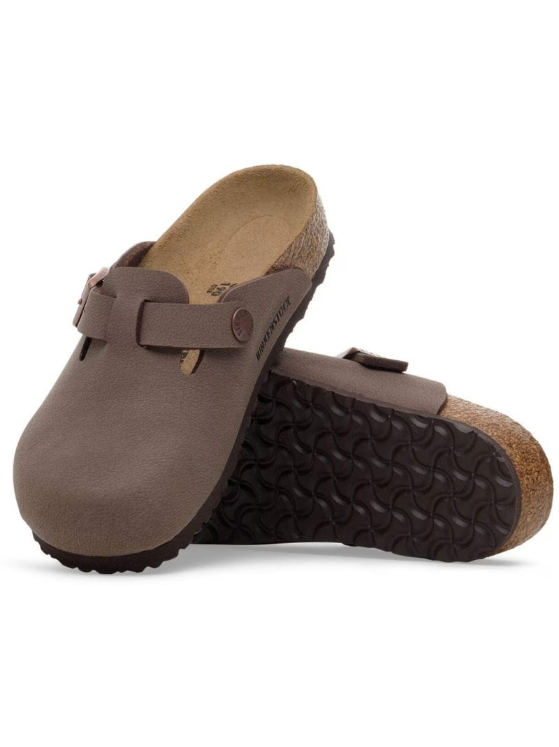 Mules / Sabots en Cuir Nubuck Birkenstock Marron - Kiabi