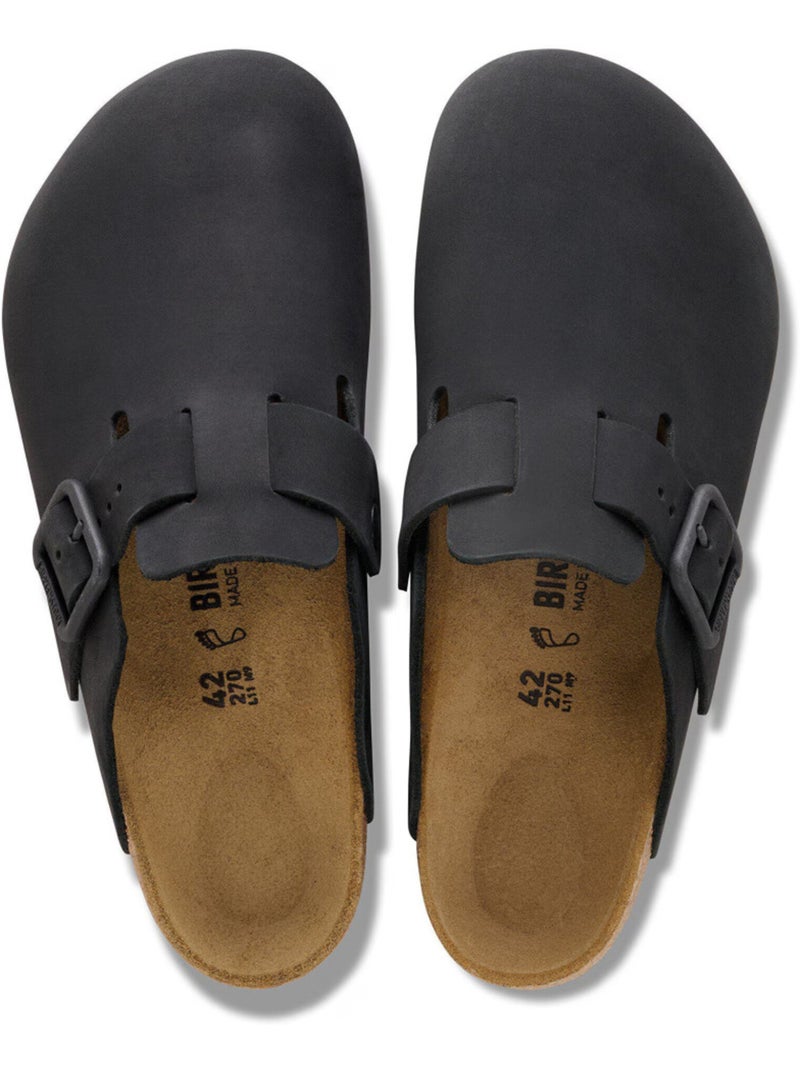 Mules / Sabots en Cuir Nubuck Birkenstock Noir - Kiabi
