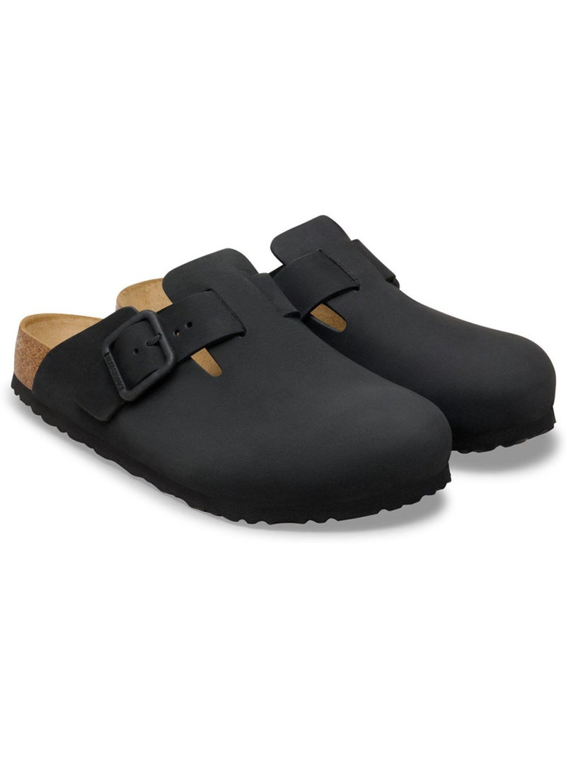 Mules / Sabots en Cuir Nubuck Birkenstock Noir - Kiabi