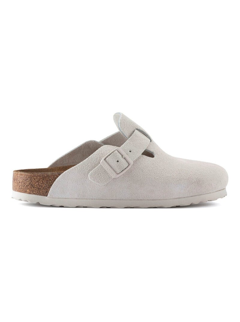 Mules / Sabots en Cuir/suede Birkenstock Blanc - Kiabi