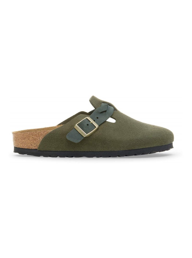 Mules / Sabots en Cuir/suede Birkenstock Kaki - Kiabi