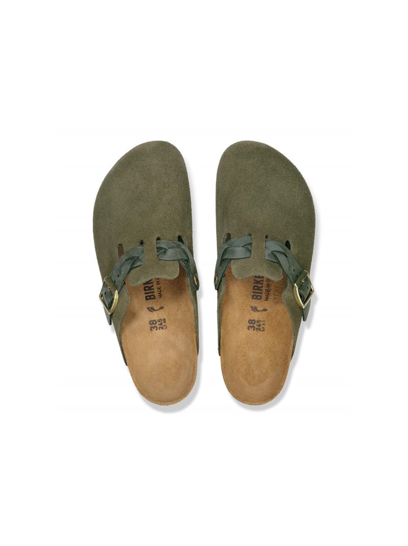 Mules / Sabots en Cuir/suede Birkenstock Kaki - Kiabi