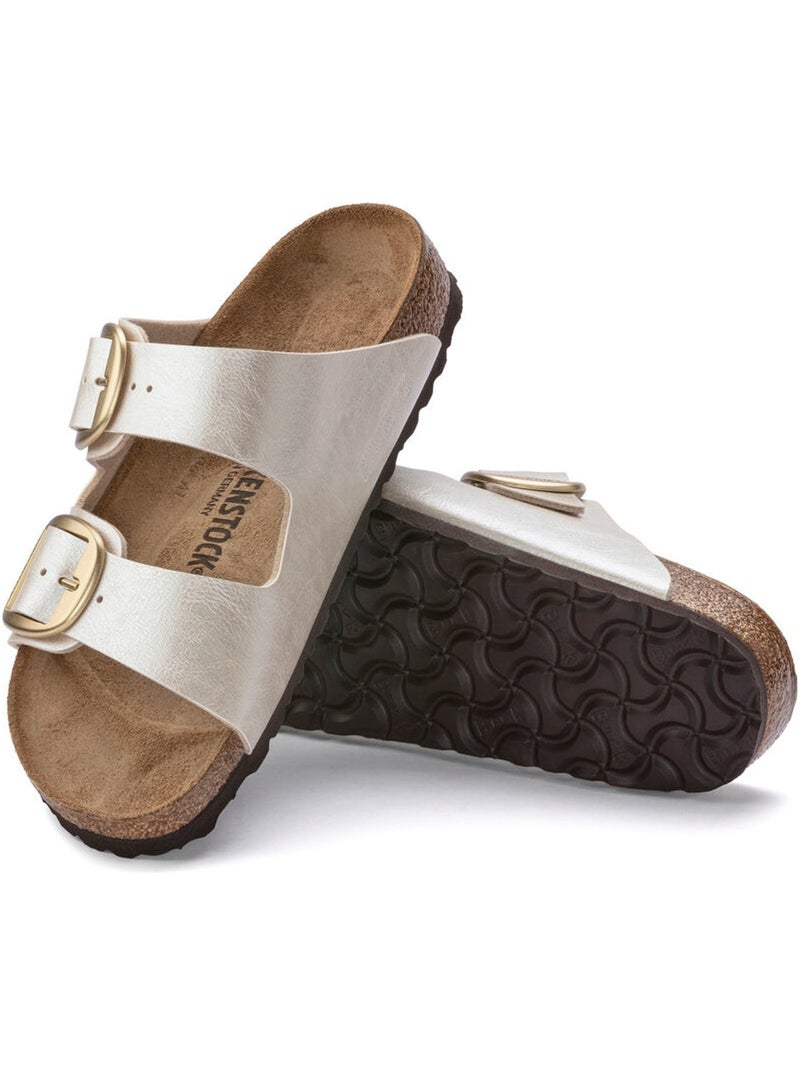 Mules / Sabots en Liege/latex/cuir Birkenstock Blanc - Kiabi