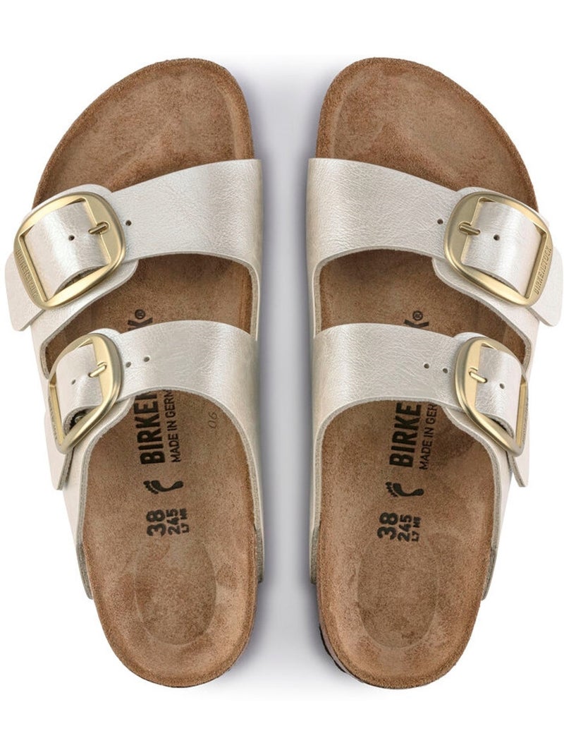 Mules / Sabots en Liege/latex/cuir Birkenstock Blanc - Kiabi