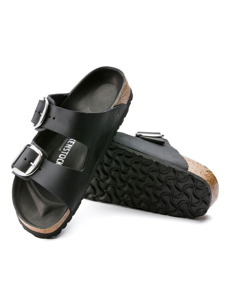 Mules / Sabots en Liege/latex/cuir Birkenstock Noir - Kiabi