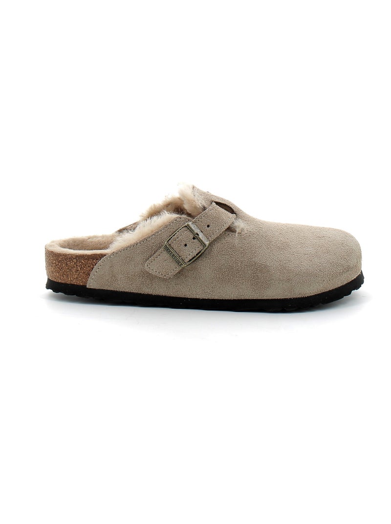 Mules / Sabots en Nubuck Birkenstock Beige - Kiabi