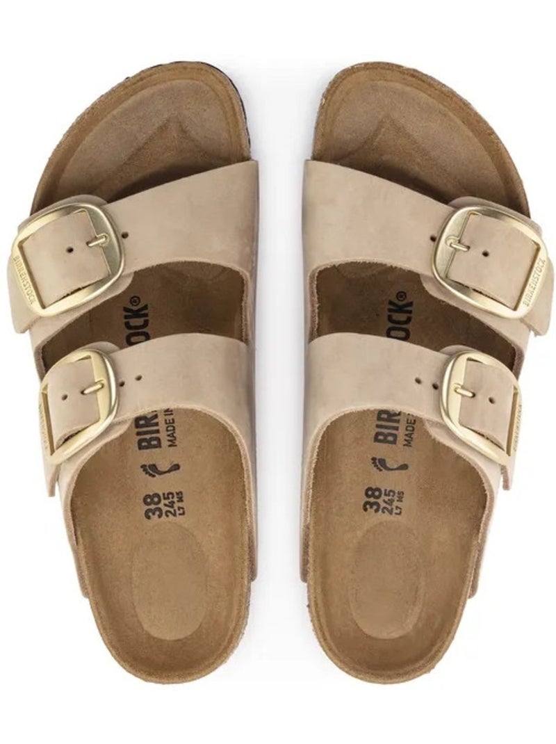 Mules / Sabots en Nubuck Birkenstock Beige - Kiabi