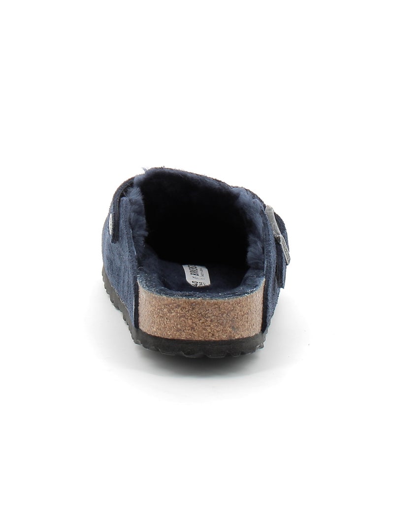 Mules / Sabots en Nubuck Birkenstock Bleu - Kiabi