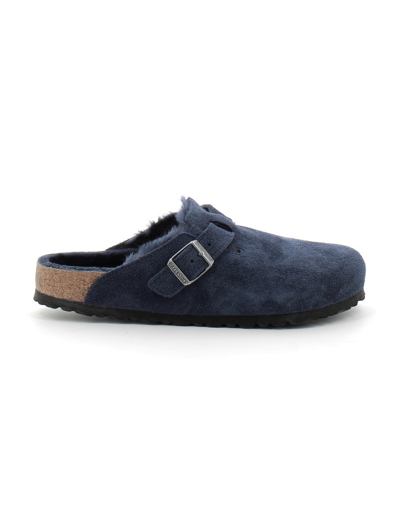Mules / Sabots en Nubuck Birkenstock Bleu - Kiabi