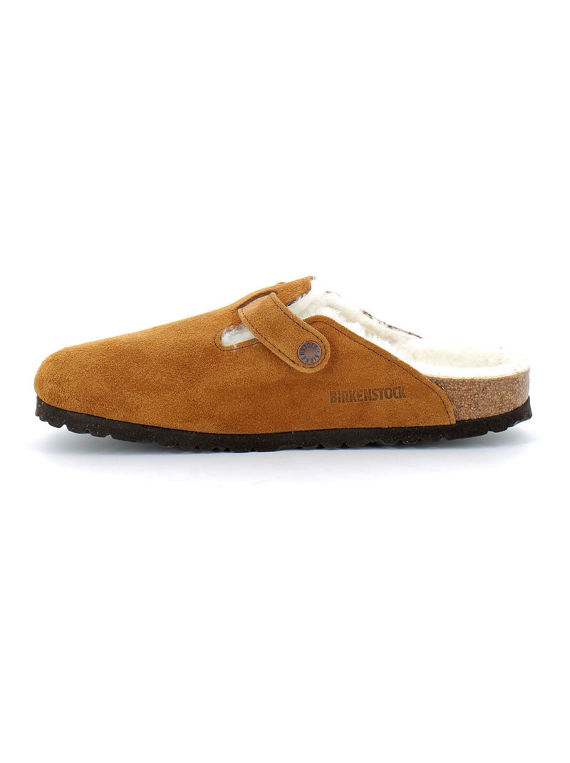 Mules / Sabots en Nubuck Birkenstock Marron - Kiabi