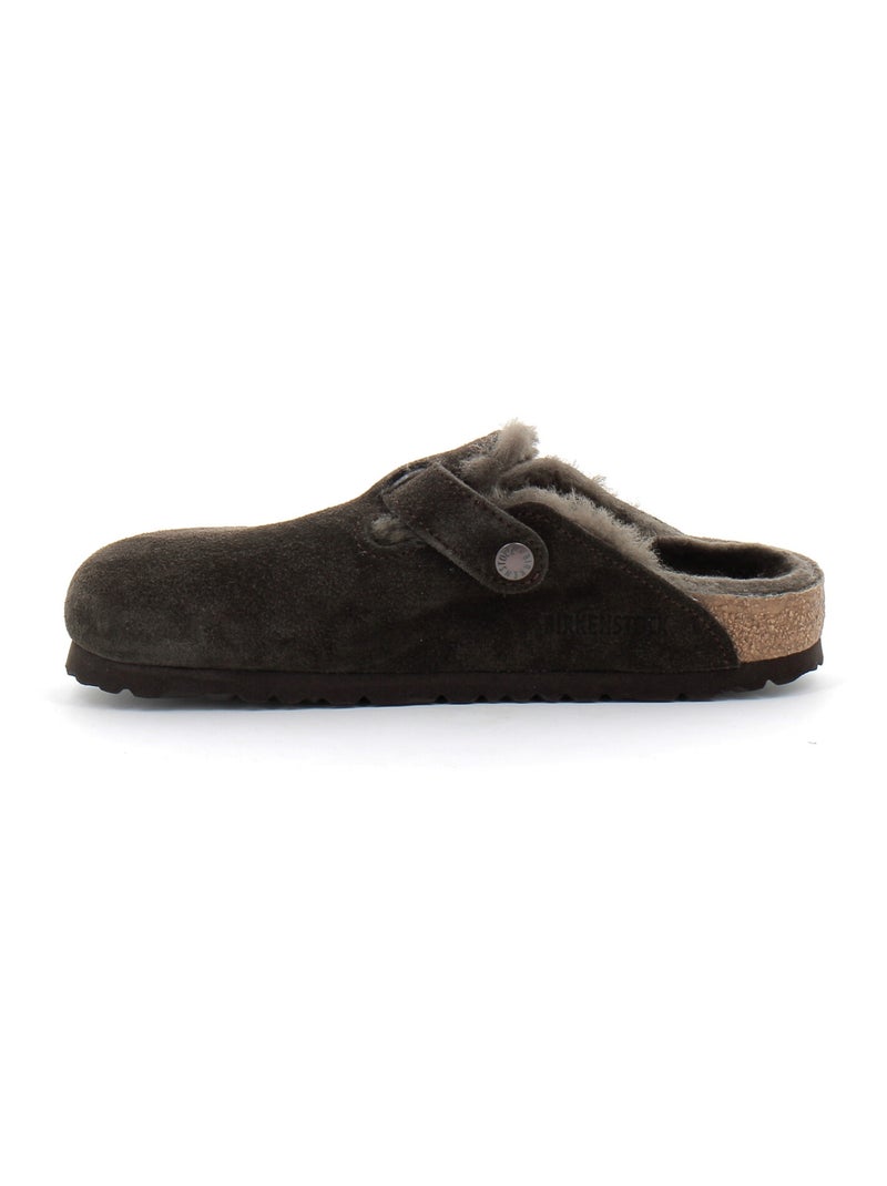 Mules / Sabots en Nubuck Birkenstock Marron - Kiabi