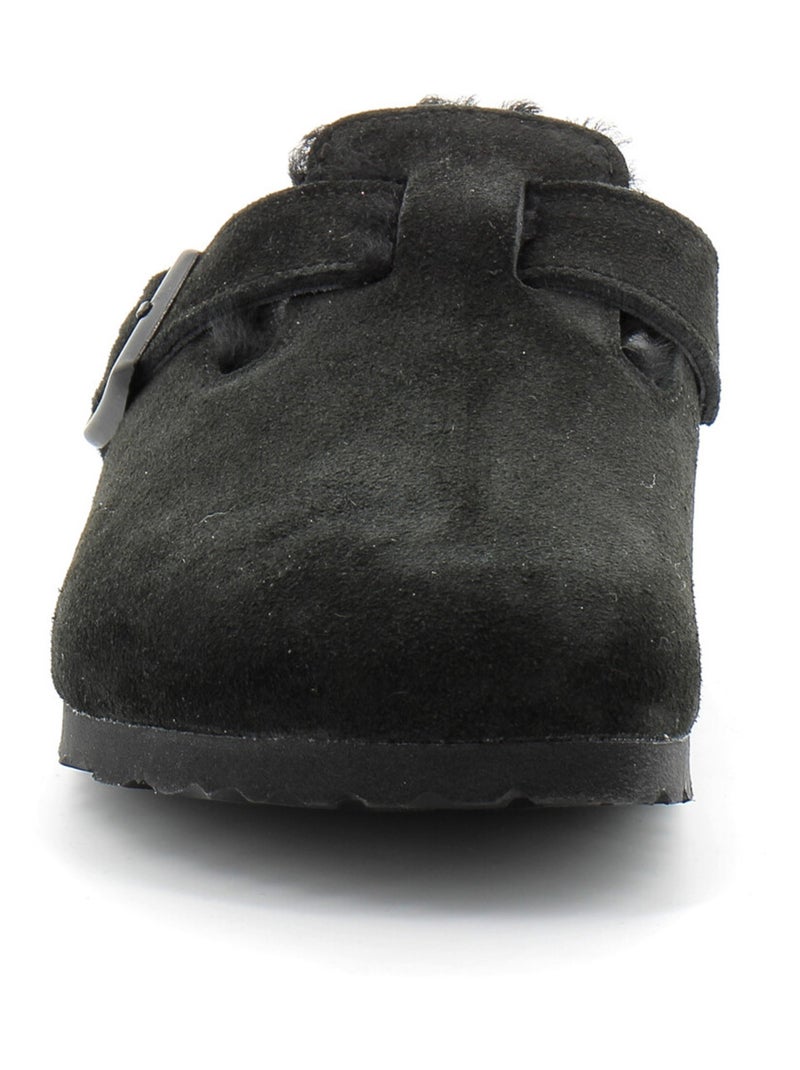 Mules / Sabots en Nubuck Birkenstock Noir - Kiabi