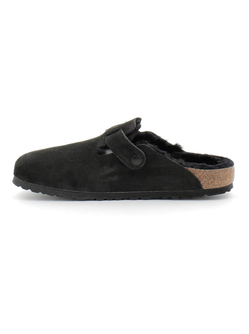 Mules / Sabots en Nubuck Birkenstock Noir - Kiabi