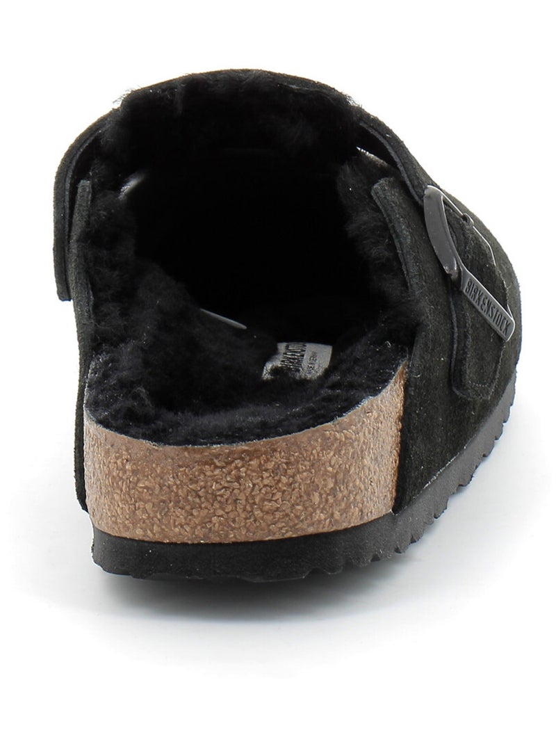Mules / Sabots en Nubuck Birkenstock Noir - Kiabi