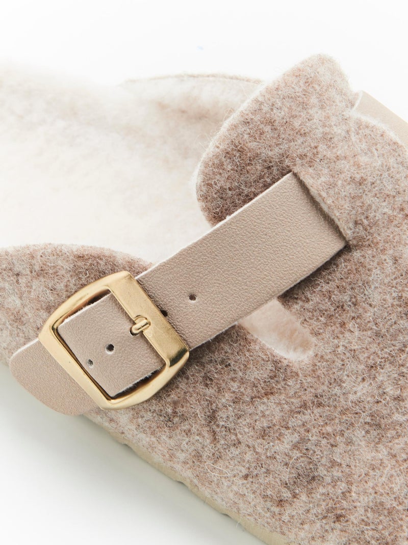 Mules-sabots Thermolactyl - Damart Taupe - Kiabi