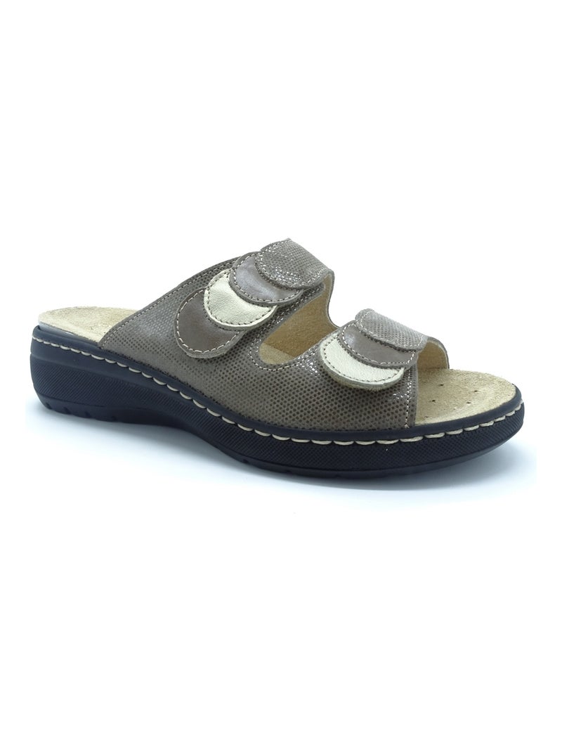 Mules Semelflex Taupe Taupe - Kiabi