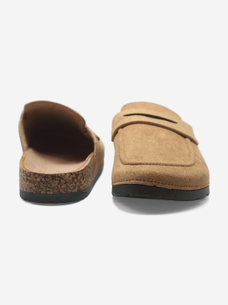 Mules style mocassin Camel - Kiabi