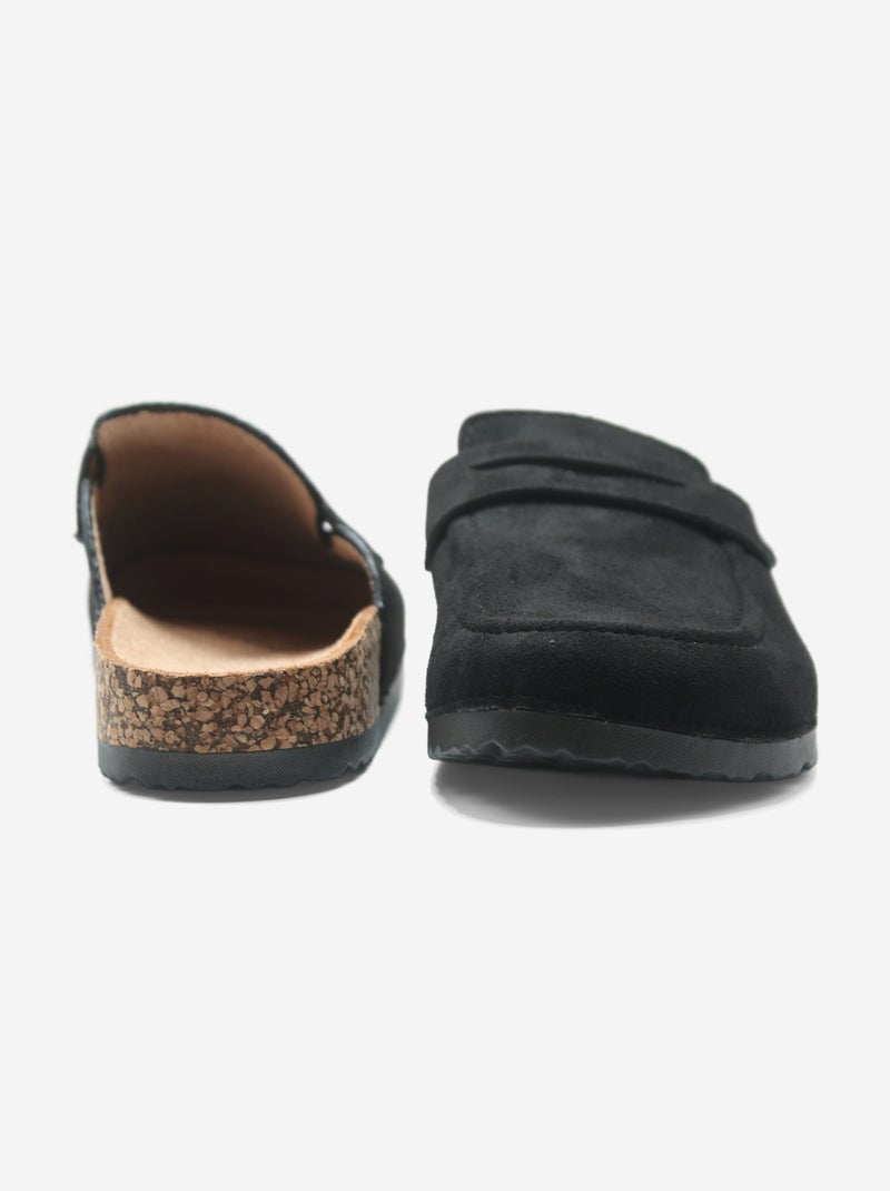 Mules style mocassin Noir - Kiabi