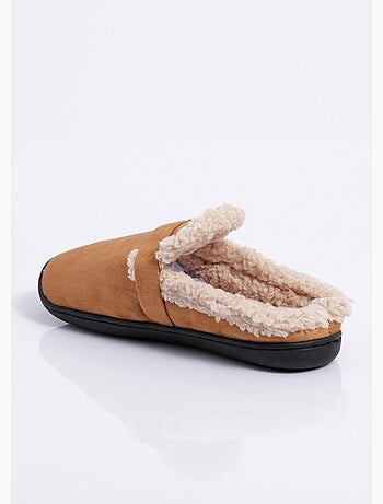 Mules suédine fourrées, antidérapantes - AFIBEL