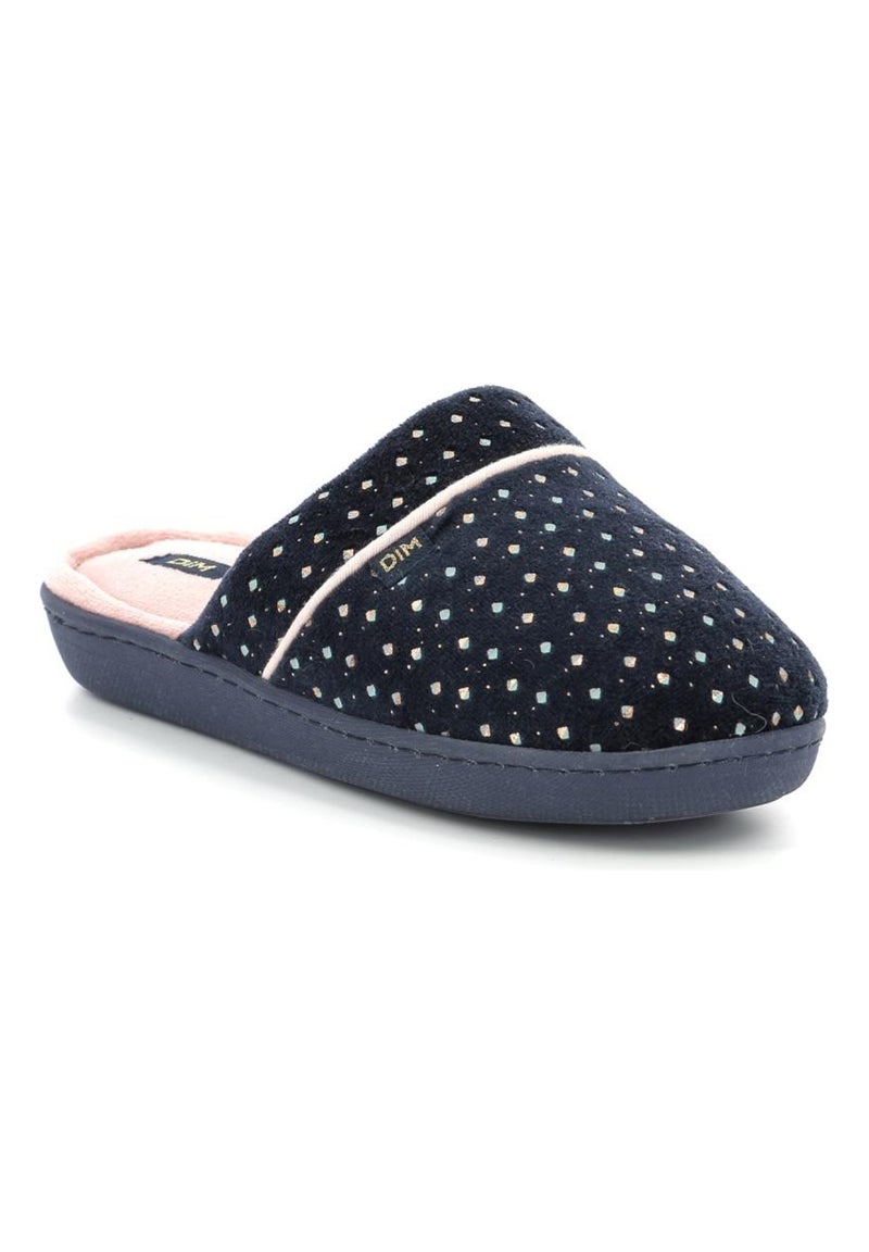Mules Textile velours D Tatine Bleu marine - Kiabi