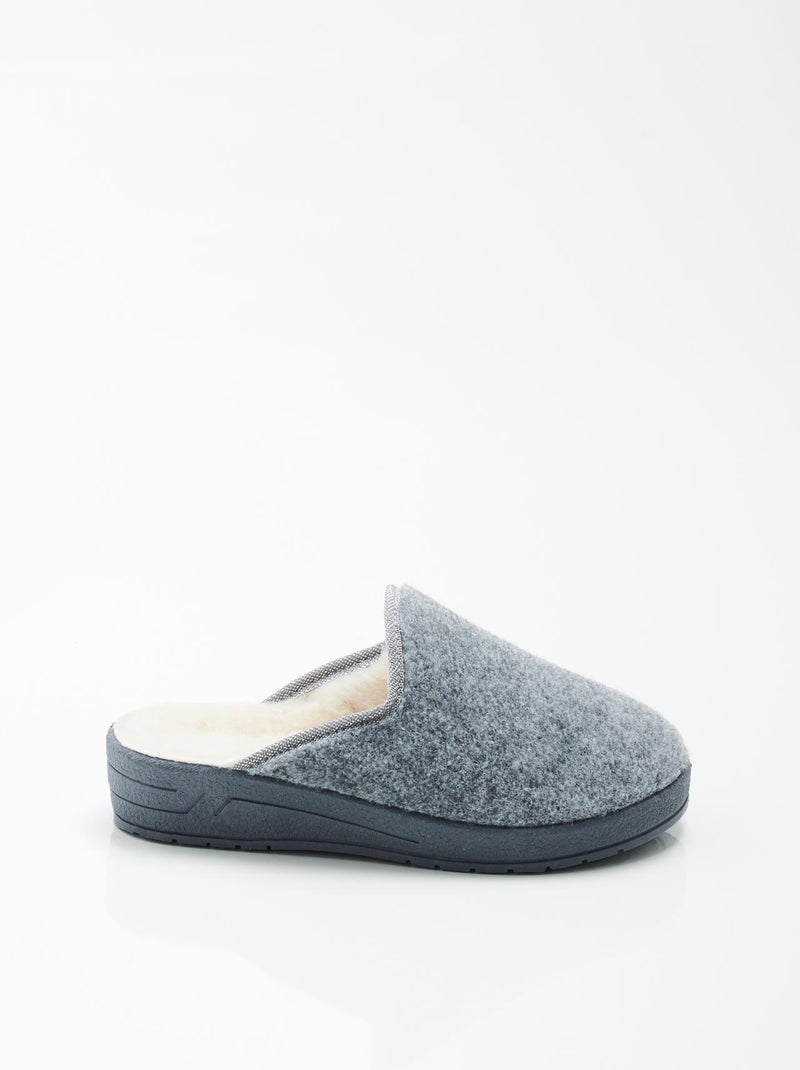Mules Thermolactyl - Damart Gris chiné - Kiabi