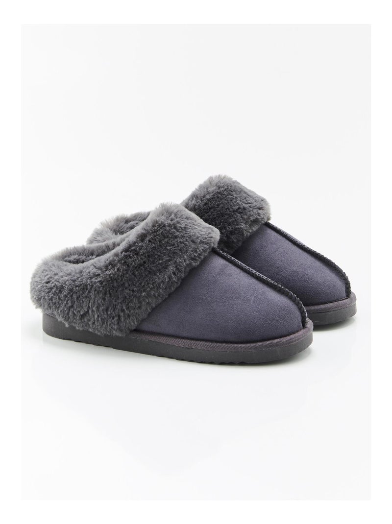 Mules Thermolactyl imitation fourrure - Damart Gris - Kiabi