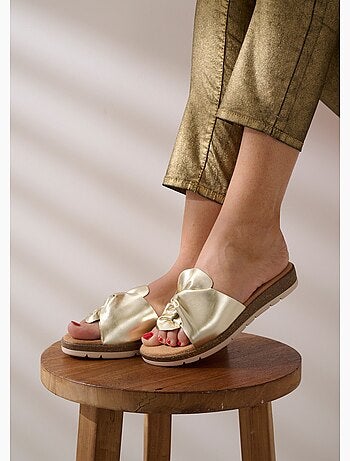 Mules vegan largeur confort compensées - Afibel