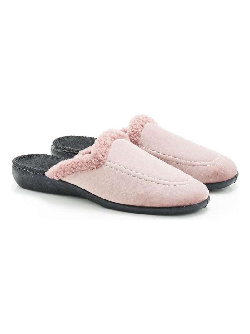 Mules velours - Damart Taupe - Kiabi