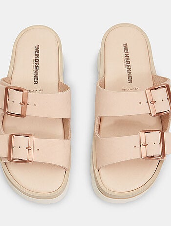 Mules Weinbrenner en cuir avec semelle crantée BATA