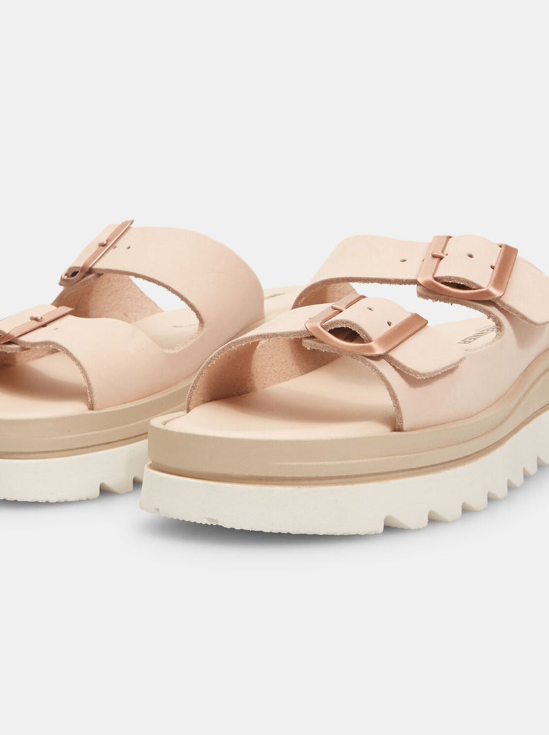 Mules Weinbrenner en cuir avec semelle crantée BATA Beige - Kiabi