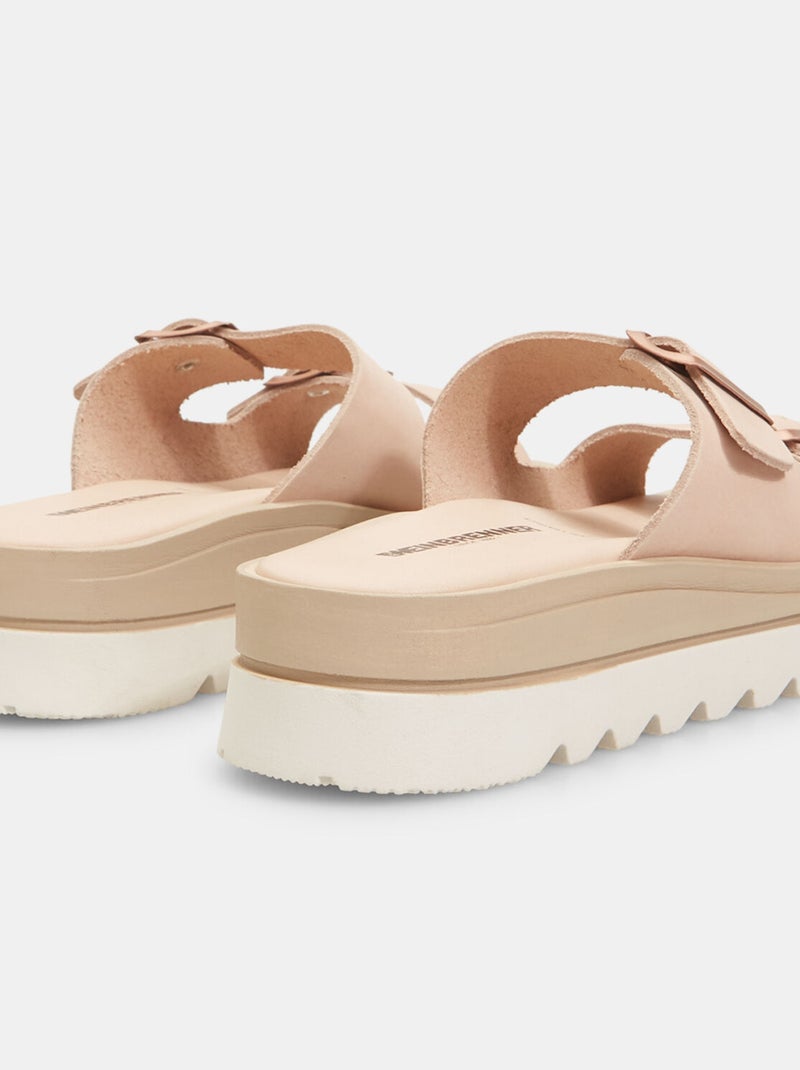 Mules Weinbrenner en cuir avec semelle crantée BATA Beige - Kiabi