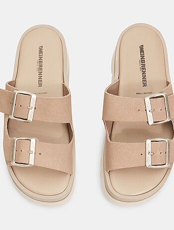 Mules Weinbrenner en cuir avec semelle crantée BATA