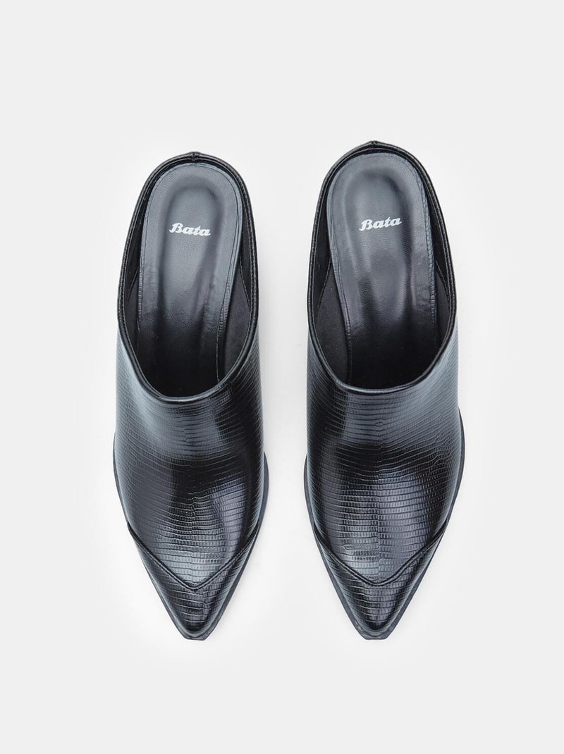 Mules Western à talons confortables  BATA Noir - Kiabi