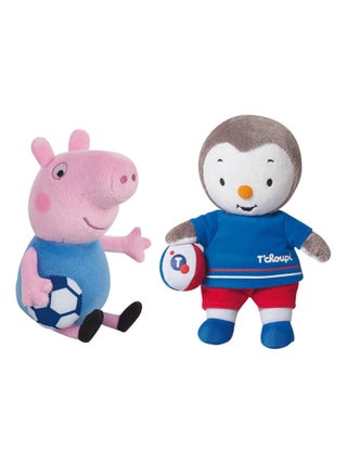 Multilicences Lot 2 Peluches Foot 17cm - Tchoupi, Georges