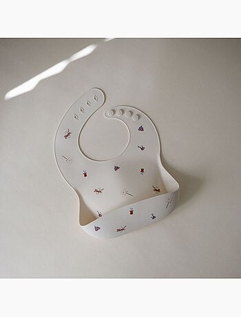 Mushie - bavoir à poche en silicone