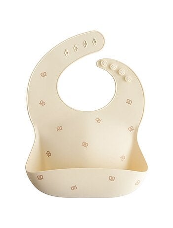Mushie - Bavoir à poche en silicone