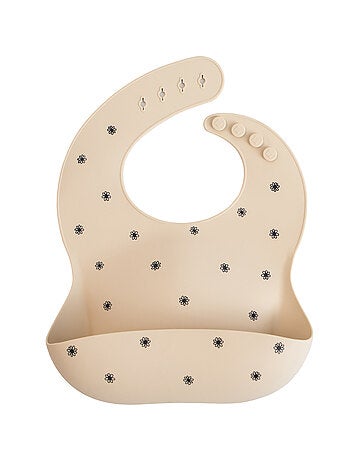 Mushie - Bavoir à poche en silicone