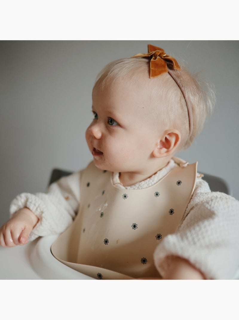 Mushie - Bavoir à poche en silicone Ecru - Kiabi