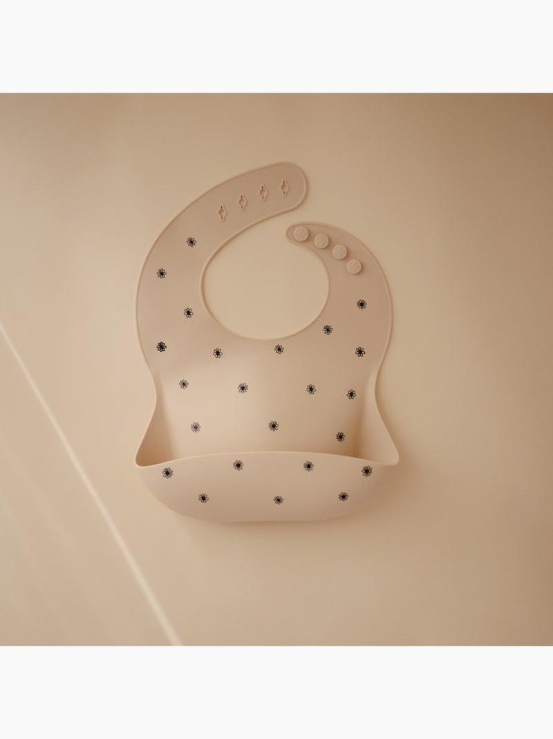 Mushie - Bavoir à poche en silicone Ecru - Kiabi