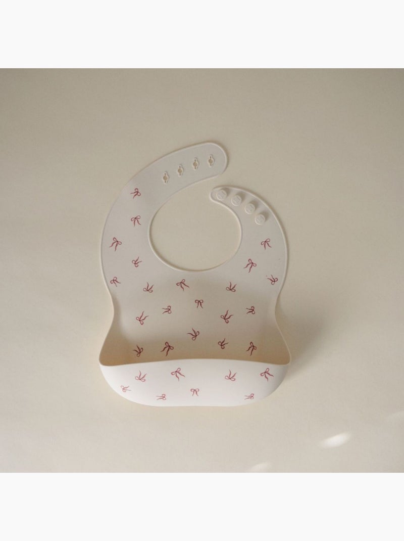 Mushie - Bavoir à poche en silicone Ecru - Kiabi