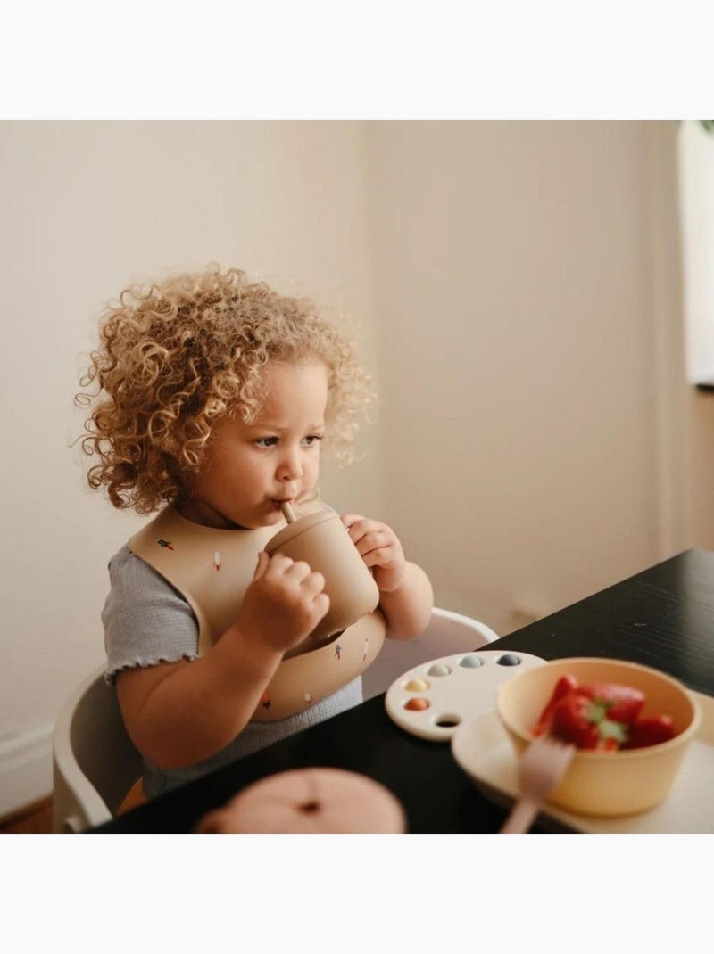 Mushie - Bavoir à poche en silicone Marron - Kiabi