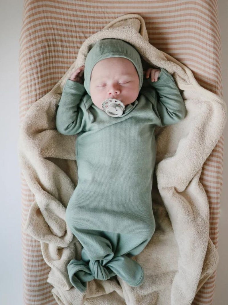 Mushie - Cape de bain en coton bio Ecru - Kiabi