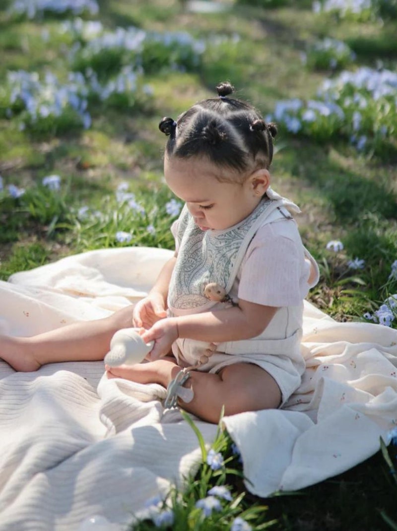 Mushie - Couverture en coton bio Beige - Kiabi