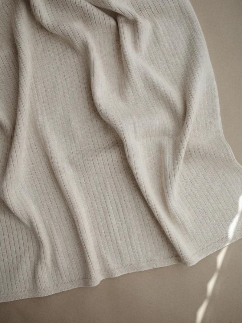 Mushie - Couverture en coton bio Beige - Kiabi