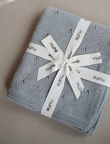 Mushie - Couverture Pointelle en coton bio