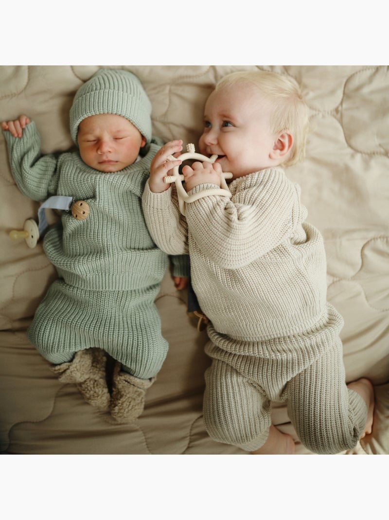 Mushie - Jouet de dentition en silicone No Drop Rose - Kiabi