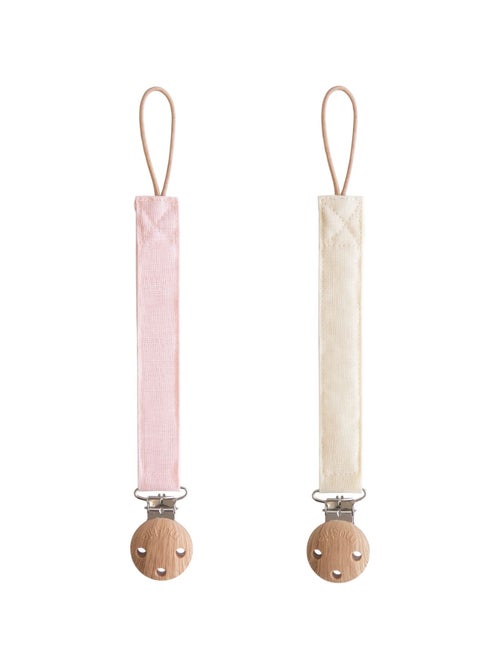 Mushie - Lot de 2 attaches-sucettes en lin - Kiabi