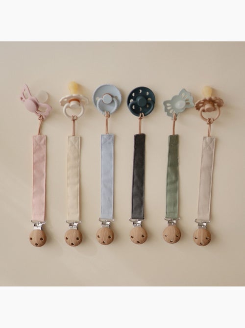 Mushie - Lot de 2 attaches-sucettes en lin - Kiabi