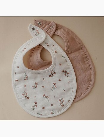 Mushie - Lot de 2 bavoirs en mousseline