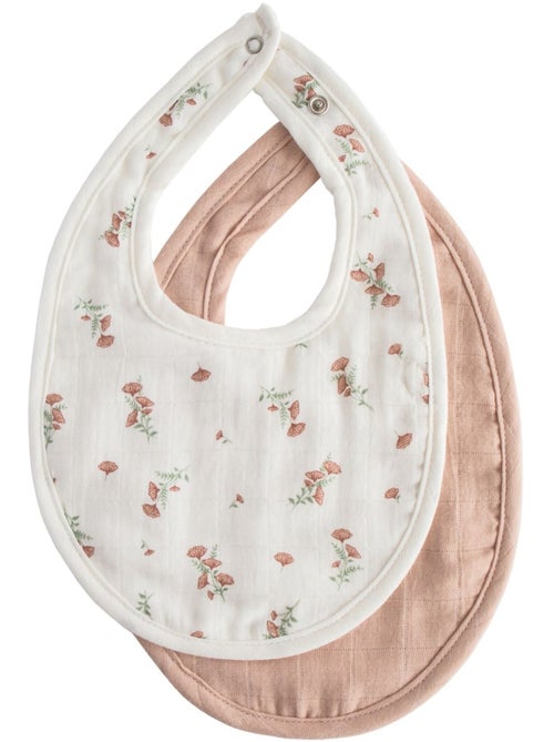 Mushie - Lot de 2 bavoirs en mousseline - Kiabi